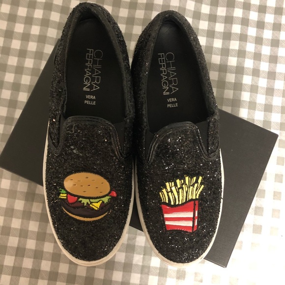 Chiara Ferragni / Burger & Fries Slip-On Sneakers - Picture 2 of 7